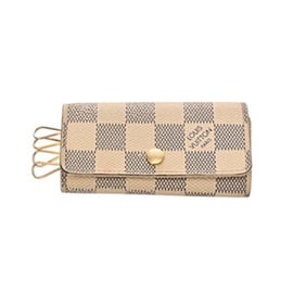 LOUIS VUITTON Damier Azur Canvas 4-Key Case, White, N60020, Women's, Key Case
