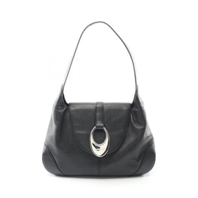 BVLGARI shoulder bag, leather, women's, black