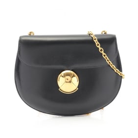 Hermes shoulder bag in box calf leather, black, for women