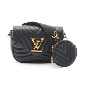 Louis Vuitton Multi Pochette New Wave Noir Shoulder Bag, Leather, Women's, Black, M56461