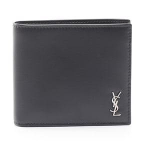 Yves Saint Laurent Saint Laurent Paris Tiny Cassandra Bifold Wallet, Men's Leather, Black,