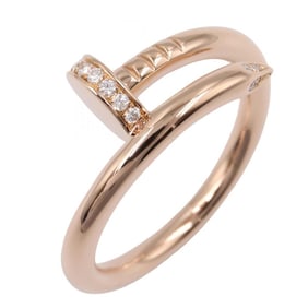 Cartier Juste un Clou Diamond Ring in 18K Pink Gold (Pink Gold) with Clear Diamonds, Women's,