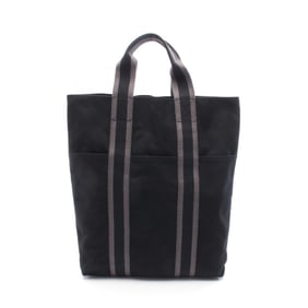 Hermes Hermès Foul Toe Cabas Tote Bag, Canvas, Women's, Black and Gray