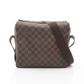 Louis Vuitton Naviglio Damier Ebene Shoulder Bag, Coated Canvas and Leather, Brown, for Men Women,