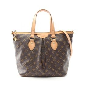 Louis Vuitton Palermo PM Monogram Handbag, Coated Canvas and Leather, Women's, Brown, M40145