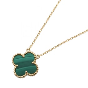 Van Cleef & Arpels Vintage Alhambra Malachite Necklace, 18K Yellow Gold, Women's, Gold and Green,