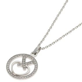Chaumet Acroche Cool Heart Lien Diamond Necklace in 18K White Gold for Women