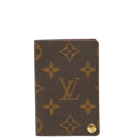 Louis Vuitton Monogram Porte Carte Credit Pression Business Card Case M60937 Brown Leather Women's