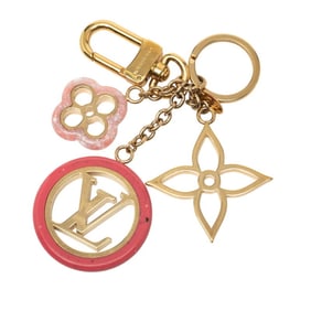 Louis Vuitton Porte-Clés Color Line Charm Keychain M64525 Gold and Pink Plated for Women