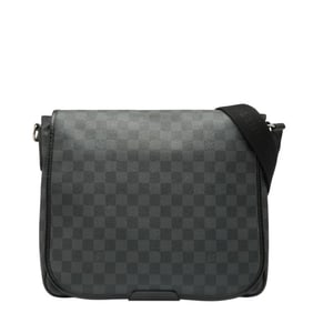 Louis Vuitton Damier Graphite Daniel MM Crossbody Shoulder Bag N58029 Black Leather Women's LOUIS