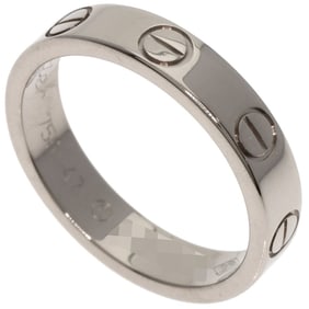 Cartier Mini Love Ring #47, 18K White Gold, Women's