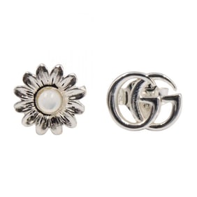 Gucci Double G Stud Earrings with Mother-of-Pearl Studs, 925 Sterling Silver, for Men and Women,