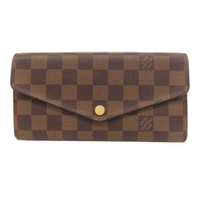 Louis Vuitton N63209 Portefeuille Sarah Long Wallet in Damier Canvas for Women