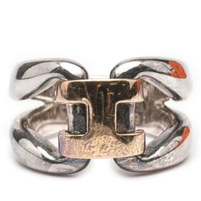 Hermes History Ring #49, SV925 Silver and 18KYG Yellow Gold, Women's