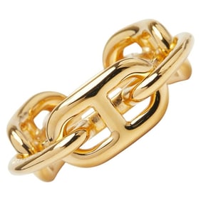 Hermes Chaine d'Ancre scarf and ring, gold plated, for women.