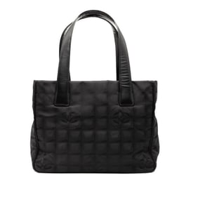 CHANEL New Travel Line Tote PM Bag, Black Nylon and Leather, Women's