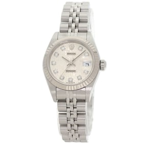 Rolex 79174G Datejust 10P Diamond Watch in Stainless Steel SS 18K White Gold for Women