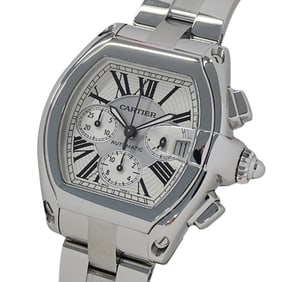 Cartier Men's Roadster Chronograph Watch with Date Display, Automatic Movement, Stainless Steel,