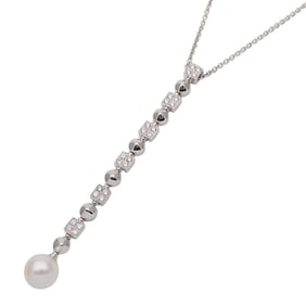 BVLGARI Women's Necklace in 750WG Diamond, Pearl, and Lucia White Gold