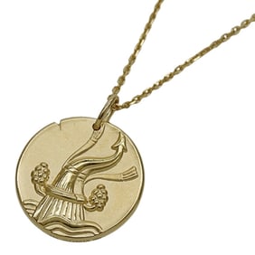 Van Cleef & Arpels women's 750YG Zodiac Medal necklace featuring the Aquarius constellation in