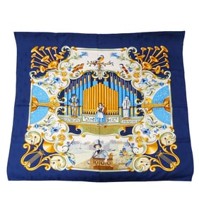 Hermès HERMES scarf/muffler for women, brand Carré 90 ORGAUPHONE ET AUTRES MECANIQUES, pipe organ