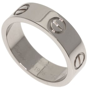 Cartier Love Ring #52 18K White Gold Women's