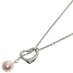 Tiffany & Co. Freshwater Pearl Heart Lariat Necklace in Silver for Women.