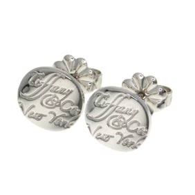 Tiffany Notes round earrings in silver for women. TIFFANY & Co.