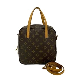 LOUIS VUITTON Vintage Spontini Monogram Leather 2-Way Shoulder Bag/Handbag Brown 94196