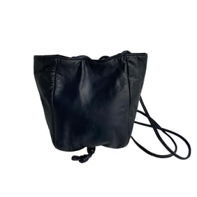 LOEWE Anagram Logo Nappa Leather Semi-Shoulder Bag/Mini Tote Bag/Pochette Navy 969-6