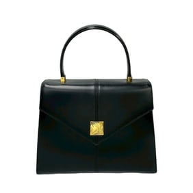 Yves Saint Laurent Vintage YSL Logo Hardware Leather Mini Handbag in Black 23845