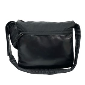 PRADA Prada Logo Leather Mini Shoulder Bag, Sacoche, Pochette, Crossbody Men's, Black, 505-4