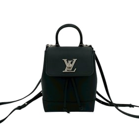 Unused Louis Vuitton Lockme Backpack, Leather, 3-Way Rucksack/Shoulder Bag, Black, 65608