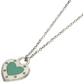 Tiffany & Co. Return to Love Heart Enamel Necklace in Silver for Women. TIFFANY