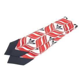 Gucci x adidas all-over print neck bow bandeau scarf in white and multicolor for women.