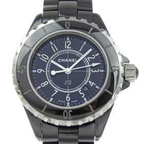 CHANEL J12 Watch H0682 Ceramic Quartz Analog Display Black Dial Women's