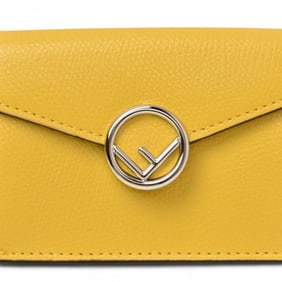Fendi Mini Wallet, FENDI Tri-fold F IS 8M0395 SUN Yellow, Unused
