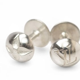 Louis Vuitton Cufflinks with Bouton de Manchette Motif, Silver (Ag925), M30976, Exclusive to Taiga