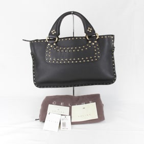 CELINE Studded Boogie Bag Leather Handbag for Women