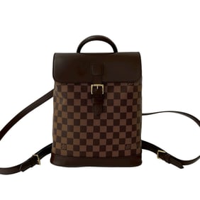 LOUIS VUITTON Soho Damier Leather Mini Rucksack/Daypack, Brown, 62776