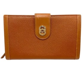 BVLGARI Bvlgari Women's Brown Leather Folding Wallet, JA-23946