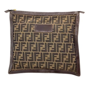 FENDI Zucca pattern clutch bag/pouch (sticky interior) JA-24134