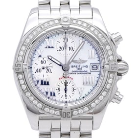 Breitling Chrono Cockpit Diamond Bezel A13358 Automatic Watch Stainless Steel/Diamond White Shell