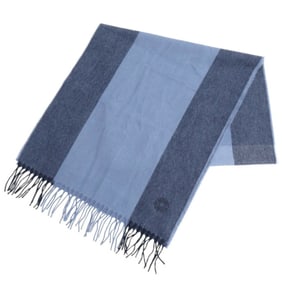 Unused Hermès H Summer Block Cashmere Blue Scarf 0332HERMES