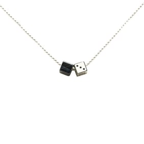 Louis Vuitton Collier Dice Gambling Necklace M62688 in Silver and Black Metal for Women