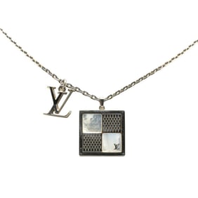 Louis Vuitton Collier Dandy LV Pendant Necklace M69513 Silver Metal Women's LOUIS VUITTON