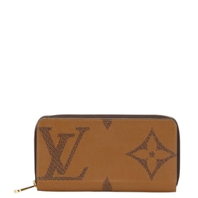 Louis Vuitton Monogram Giant Reverse Round Zip Long Wallet M69353 Brown Leather Women's LOUIS