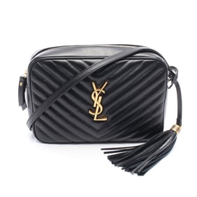 Yves Saint Laurent LOU shoulder bag, leather, women's, black, 761554DV7071000