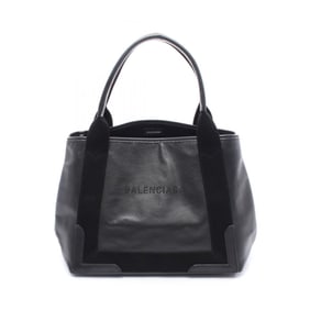 Balenciaga Navy Cabas S Tote Bag, Leather, Women's, Black