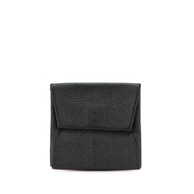 Hermès Bastia Wallet/Coin Purse Black Epsom Leather Women's HERMES